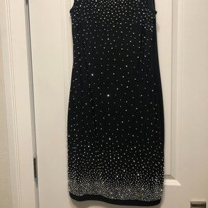 Black cocktail dress with sewn in sparkles